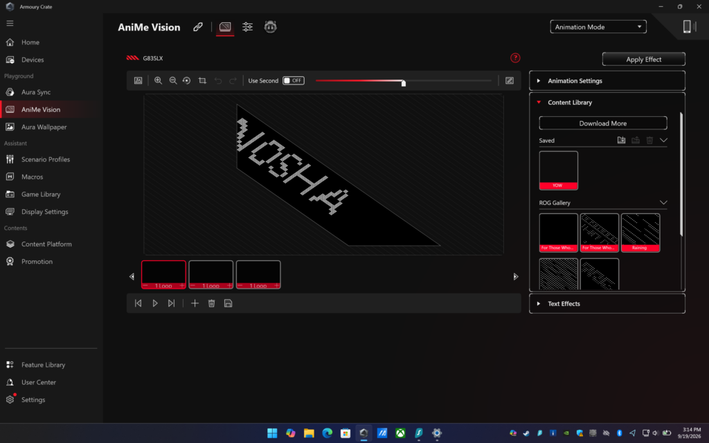 Armoury Crate Anime Vision Binosha
